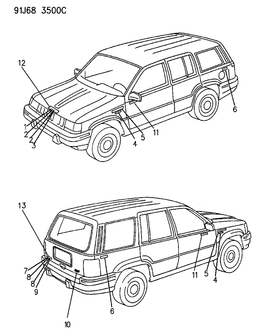 Mopar 55295220 NAMEPLATE Grand Cherokee B