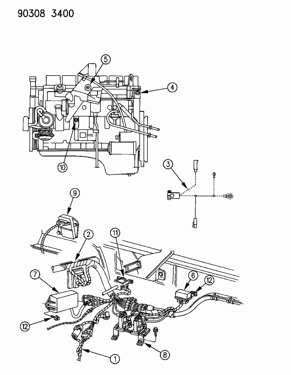 Mopar 56017288 Wiring-Assembly-Engine Right