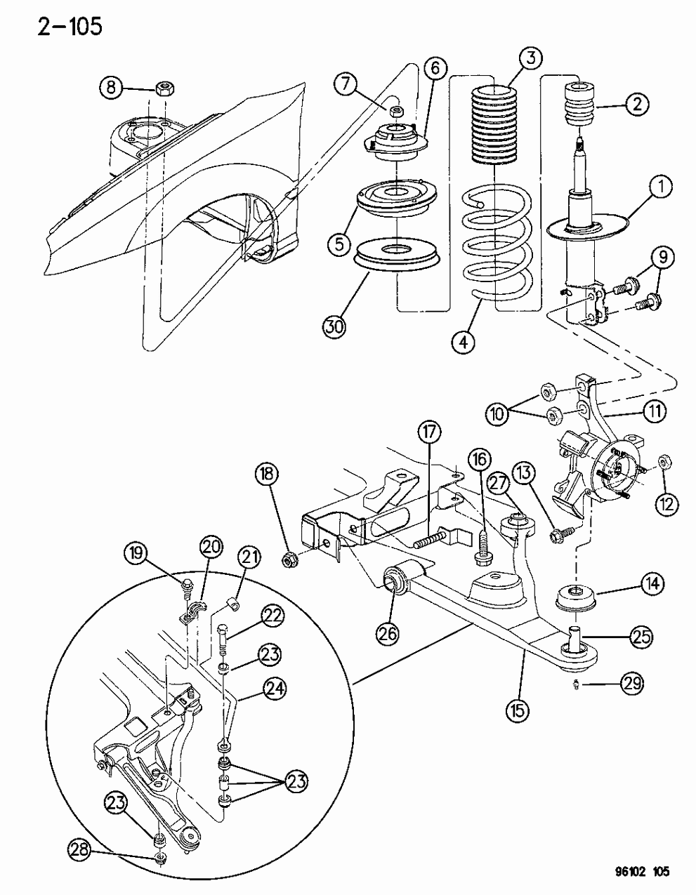 Mopar 4626180 STRUT Front Suspension DAMPER