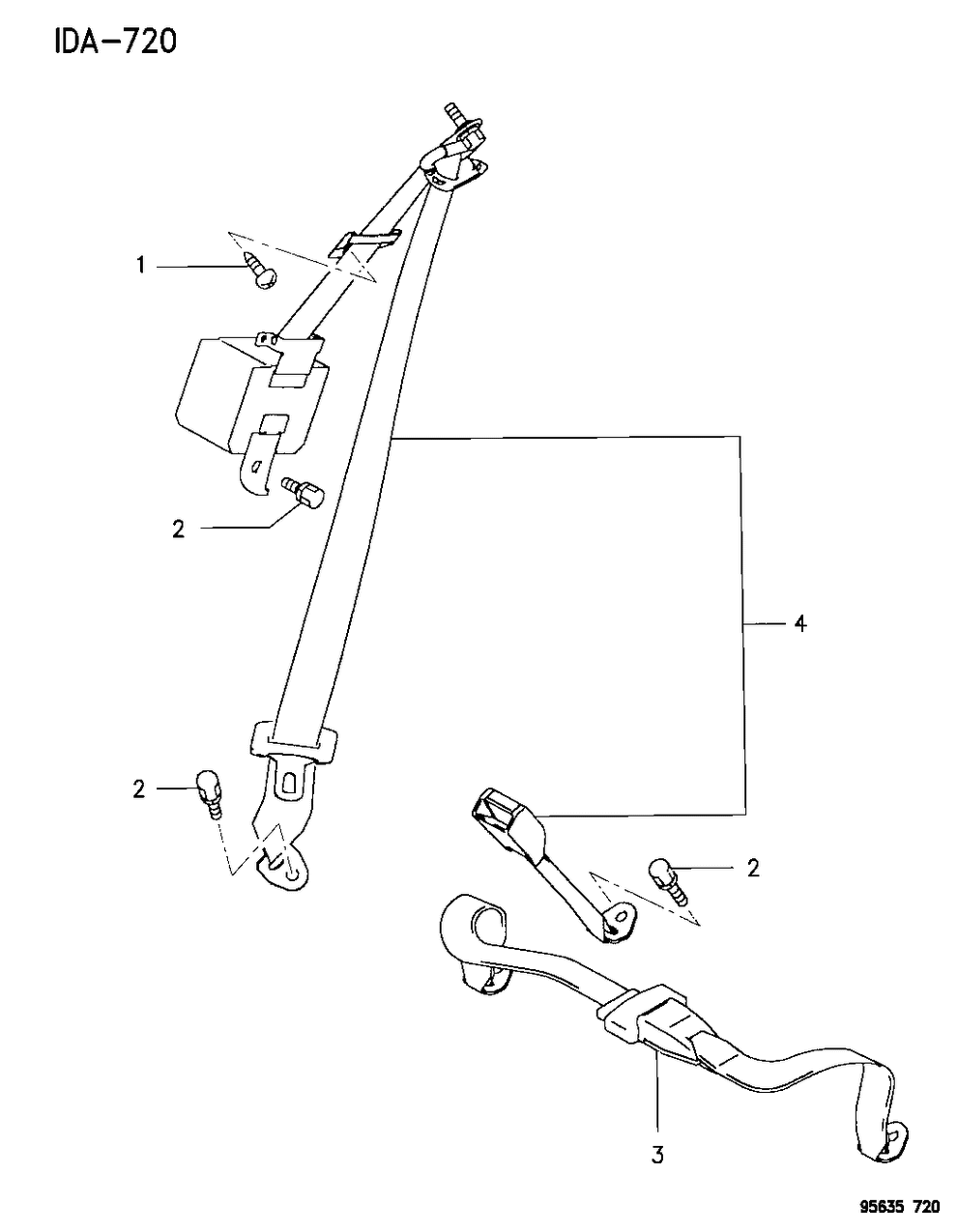 Mopar MR711939 Seatbelt