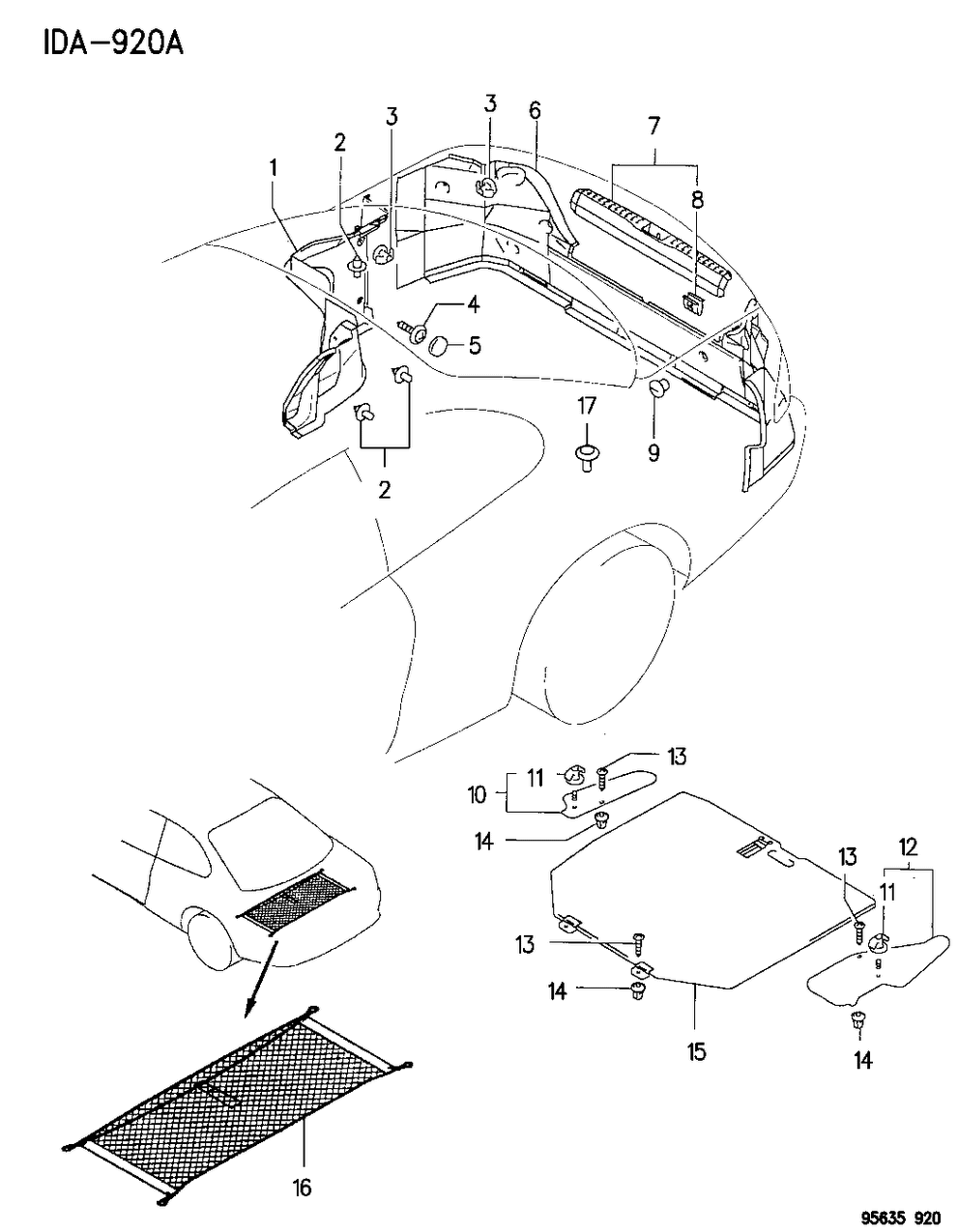 Mopar MB938286 Panel Luggage Compartment