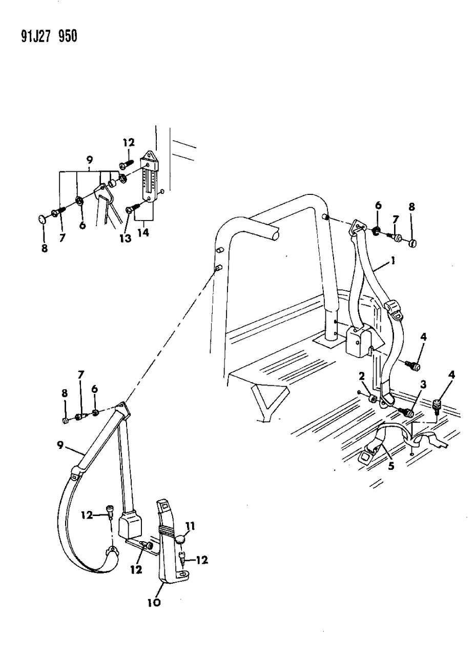 Mopar 55314578 Lap Belt Buckle Half ECE