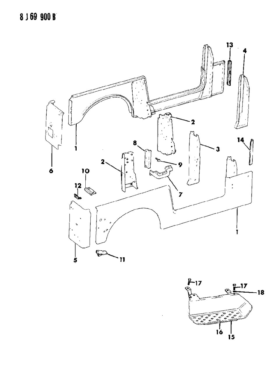 Mopar 83503579 Panel-Rear Corner LH