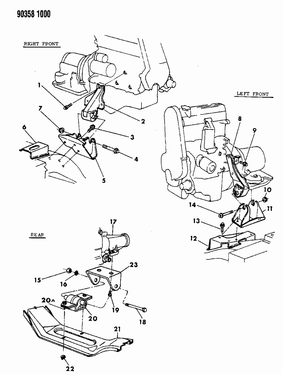 Mopar 52007145 Adapter-Bracket-Engine Rear INSUL