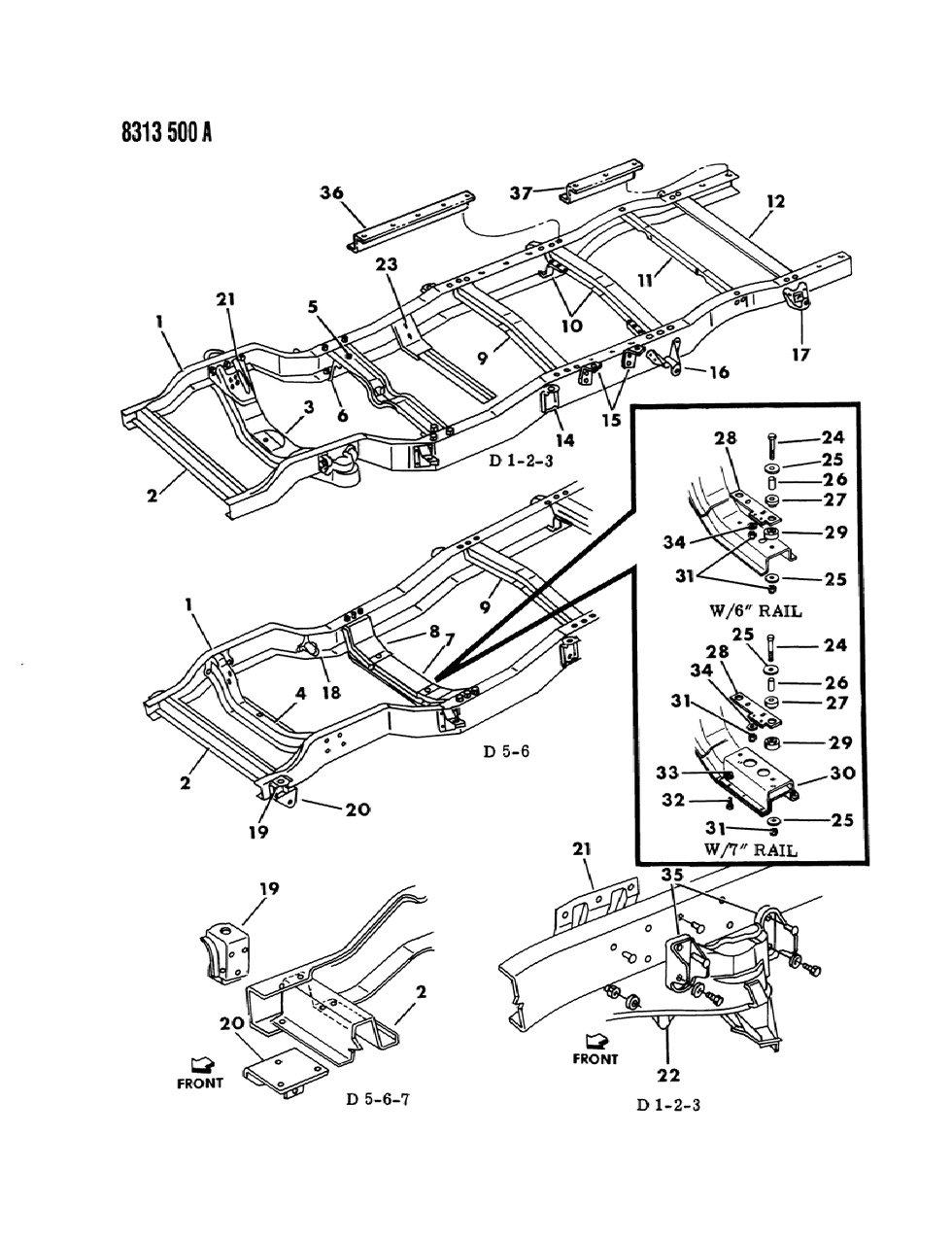 Mopar 2953700 BUSHING-Assembly Frame Front SPG Front Bracket