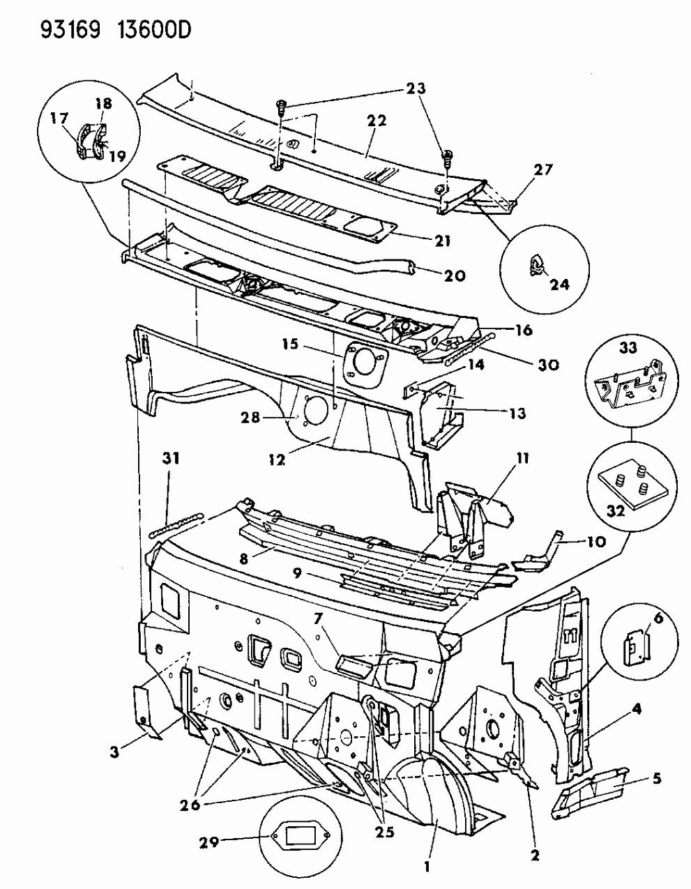 Mopar 4475738 Seal COWL PLENUM To Hood