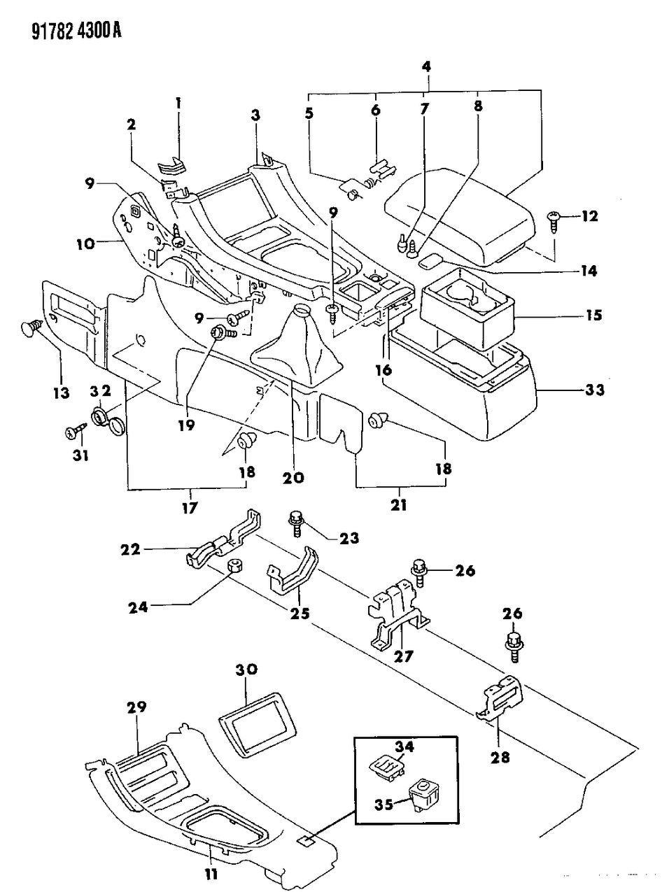 Mopar MB766509 Cover Floor Console