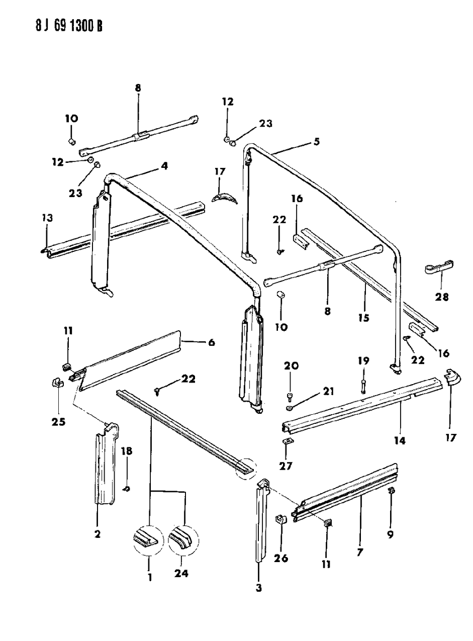 Mopar 55020532 RETAINER-Side BELTRAIL Assembly