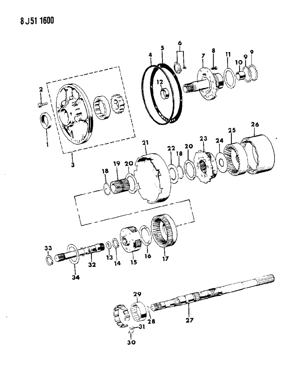 Mopar 4428224 Carrier Assembly , Front Planet Pinion, 4 Pinion