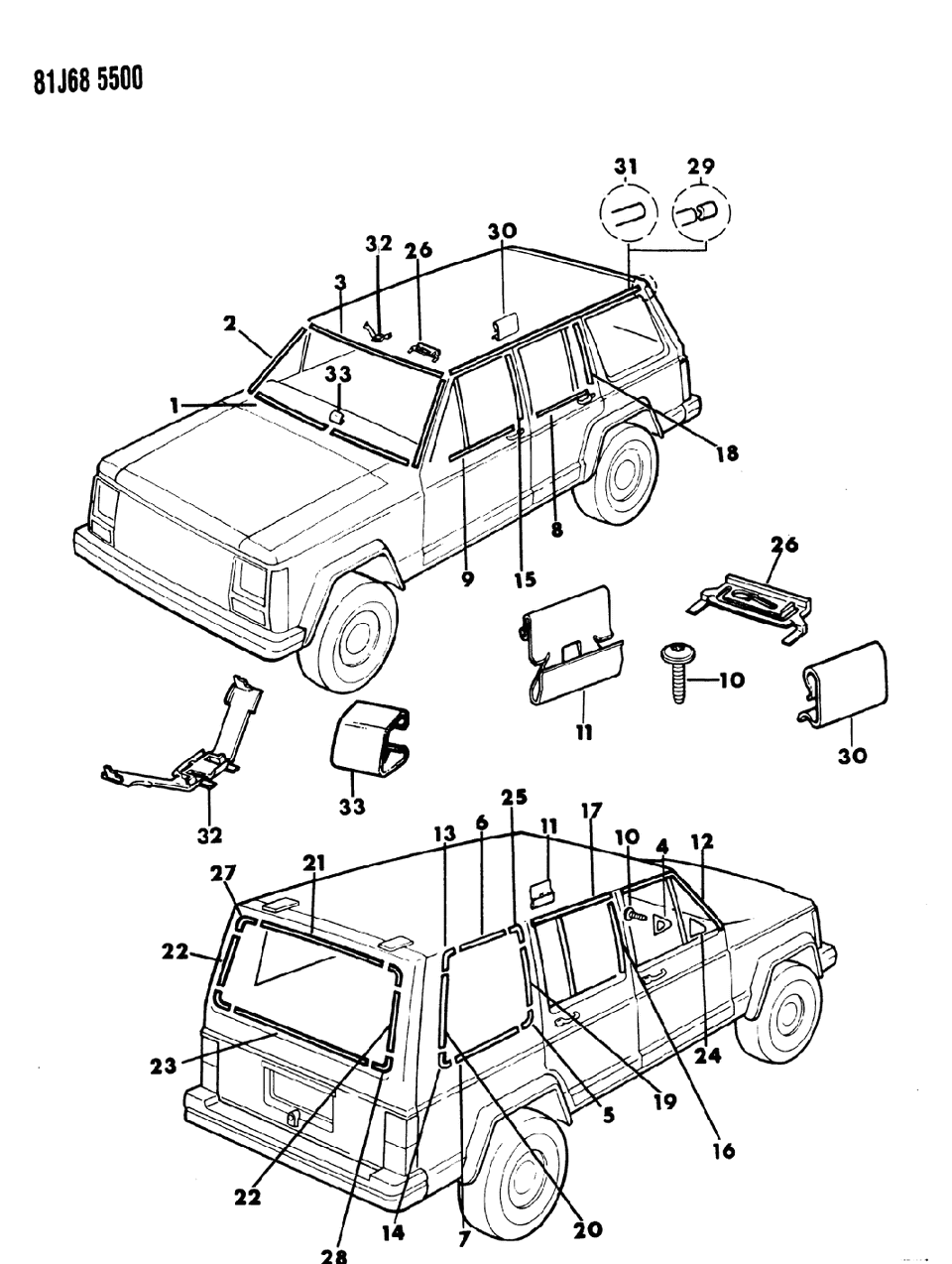 Mopar 55005313 Cover-Outer Door Panel Mirror Holes