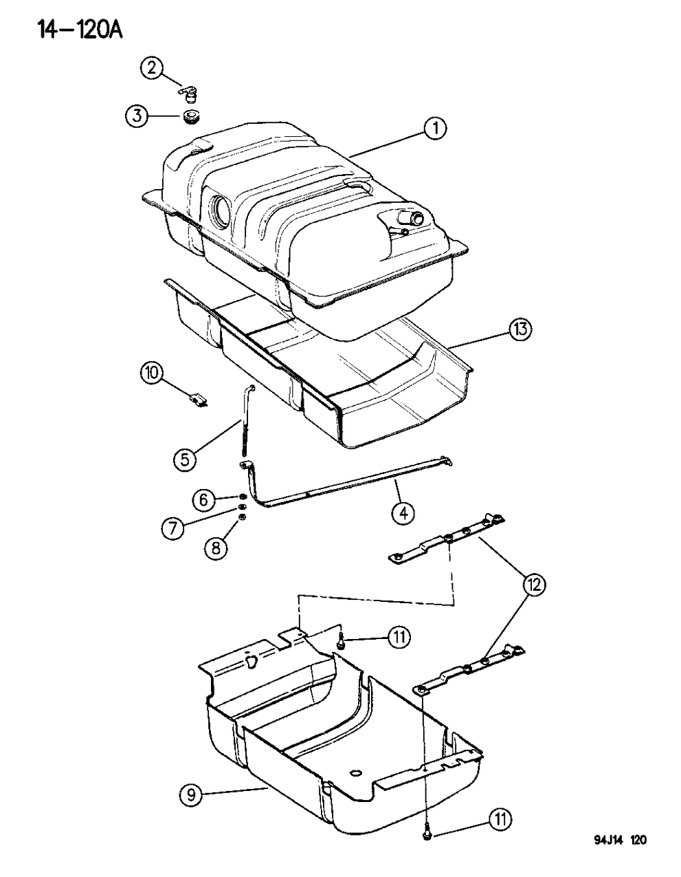 Mopar 52100221 Fuel Tank Gas