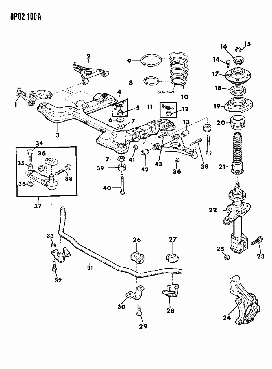 Mopar 32002915 Bearing Front Shock ABSORBER