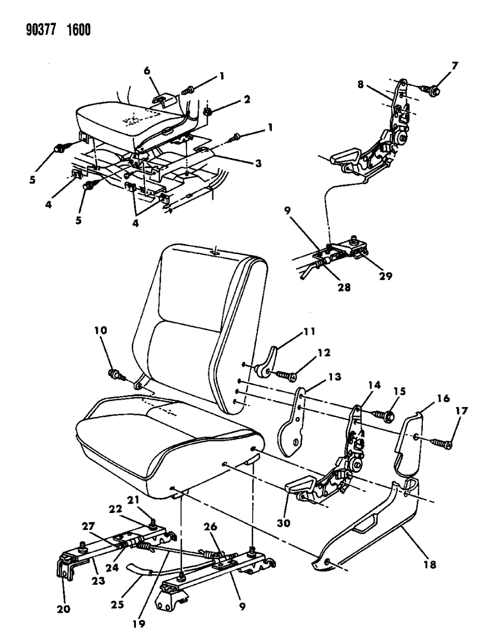 Mopar 55028262 RECLINER Front Seat Back