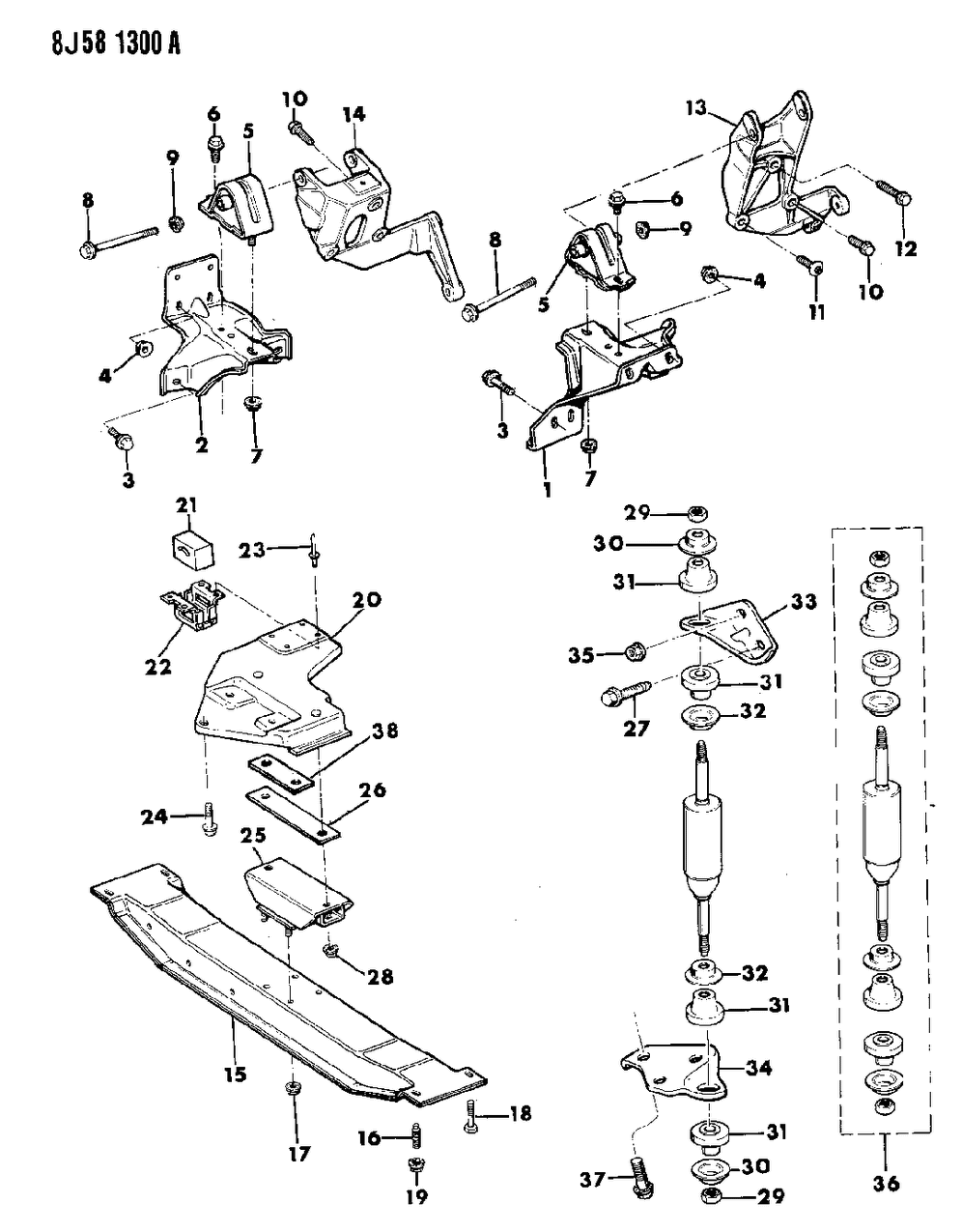 Mopar J4200081 Nut-& Wa Assembly