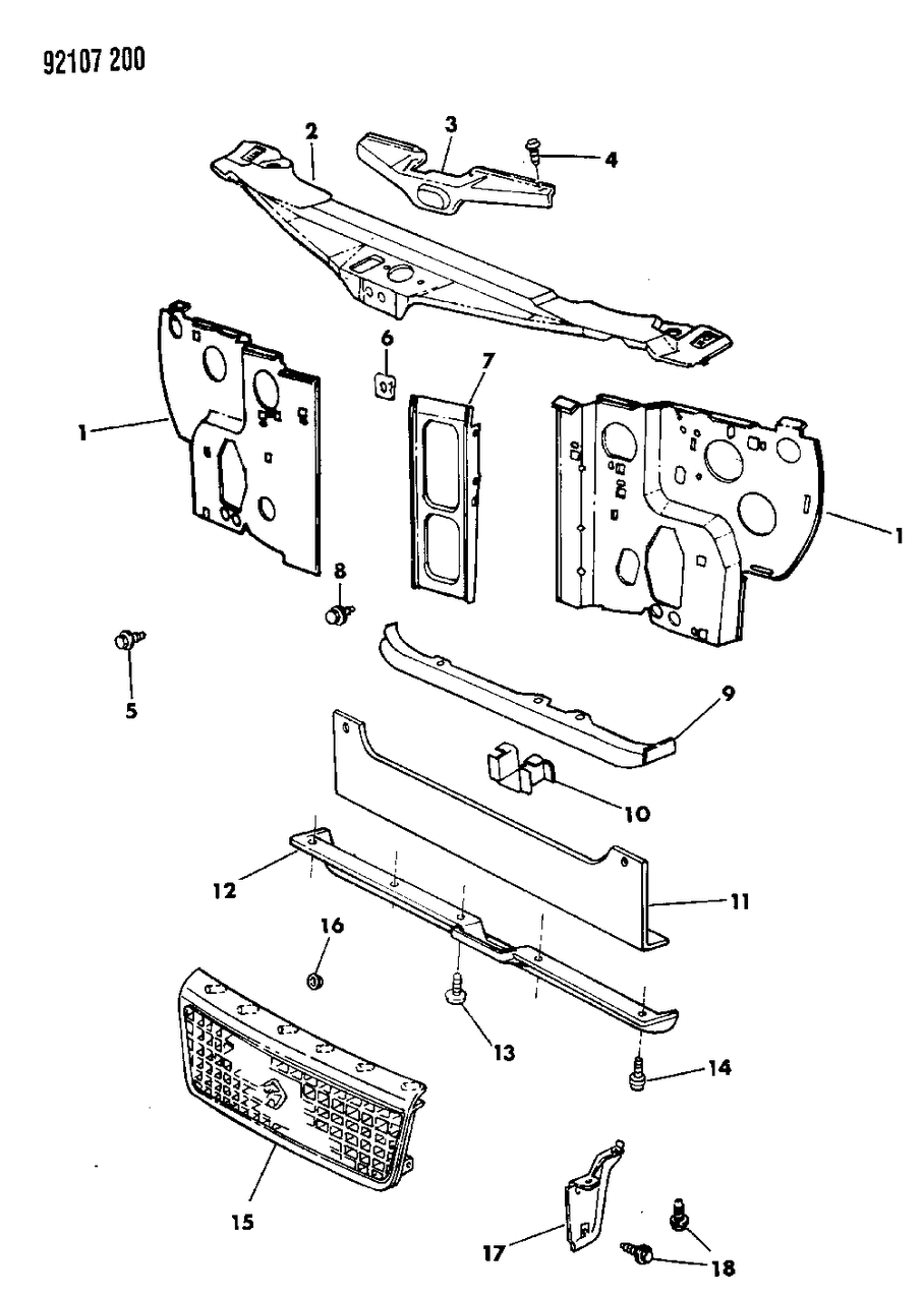 Mopar 4451915 Grille Rad