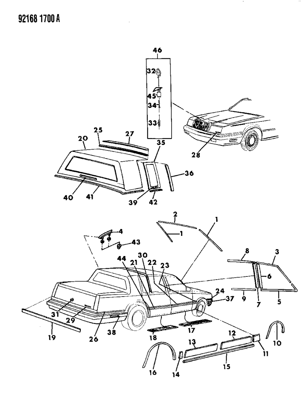 Mopar BC23LM4 MOULDING-Fender Outside Rear Upper Left