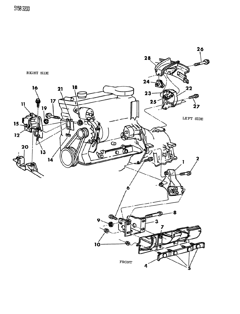 Mopar 4191891 INSULATOR Asm Engine SUPT Front