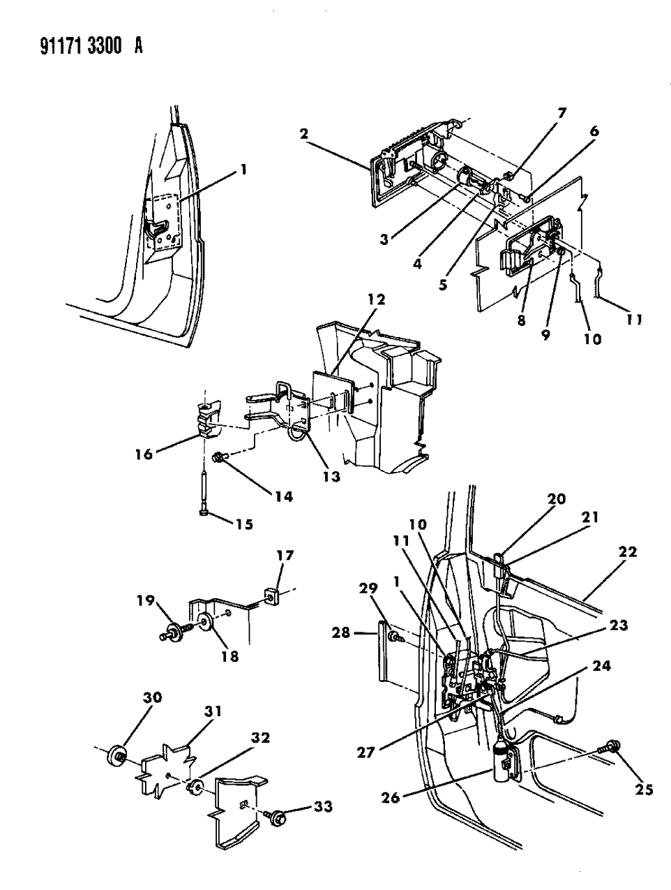 4615410 Mopar BRKT Dr Elec Lock-Service