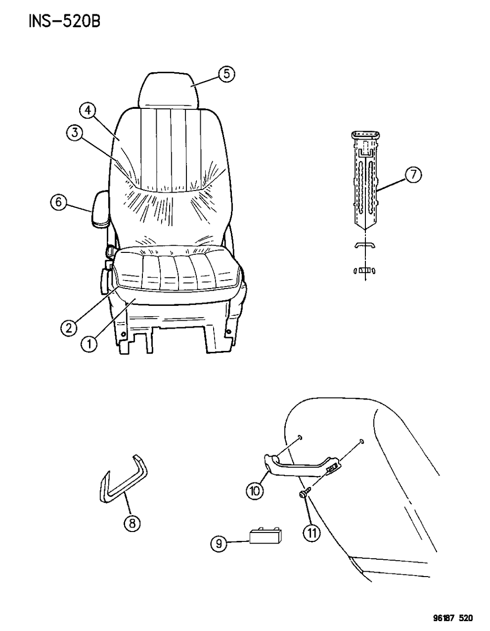 Mopar 4798847 REINFMNT-Seat Cushion Frame