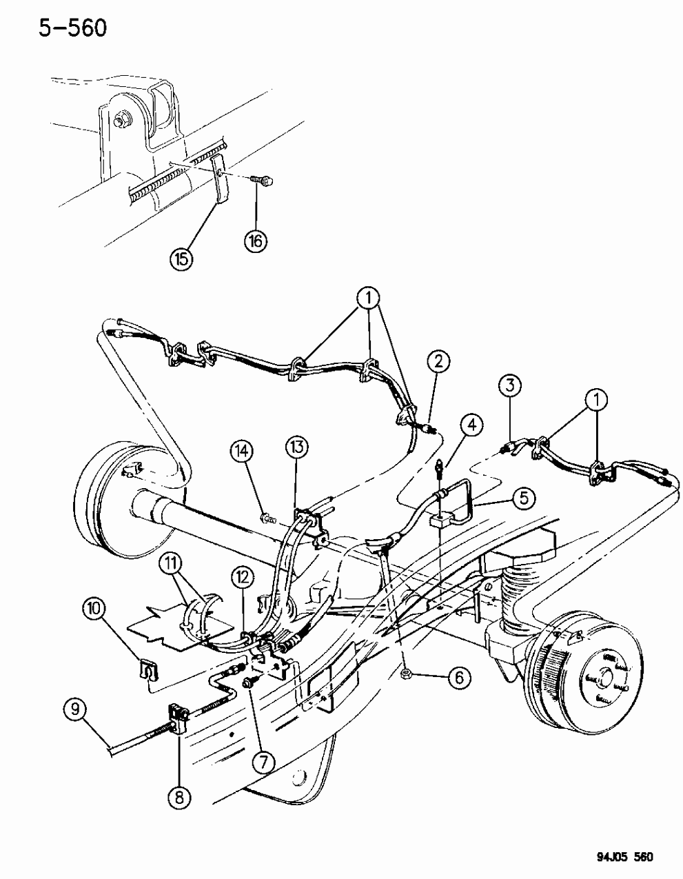 Mopar 52007592 Tube Asm R/AXLE Hose To Br