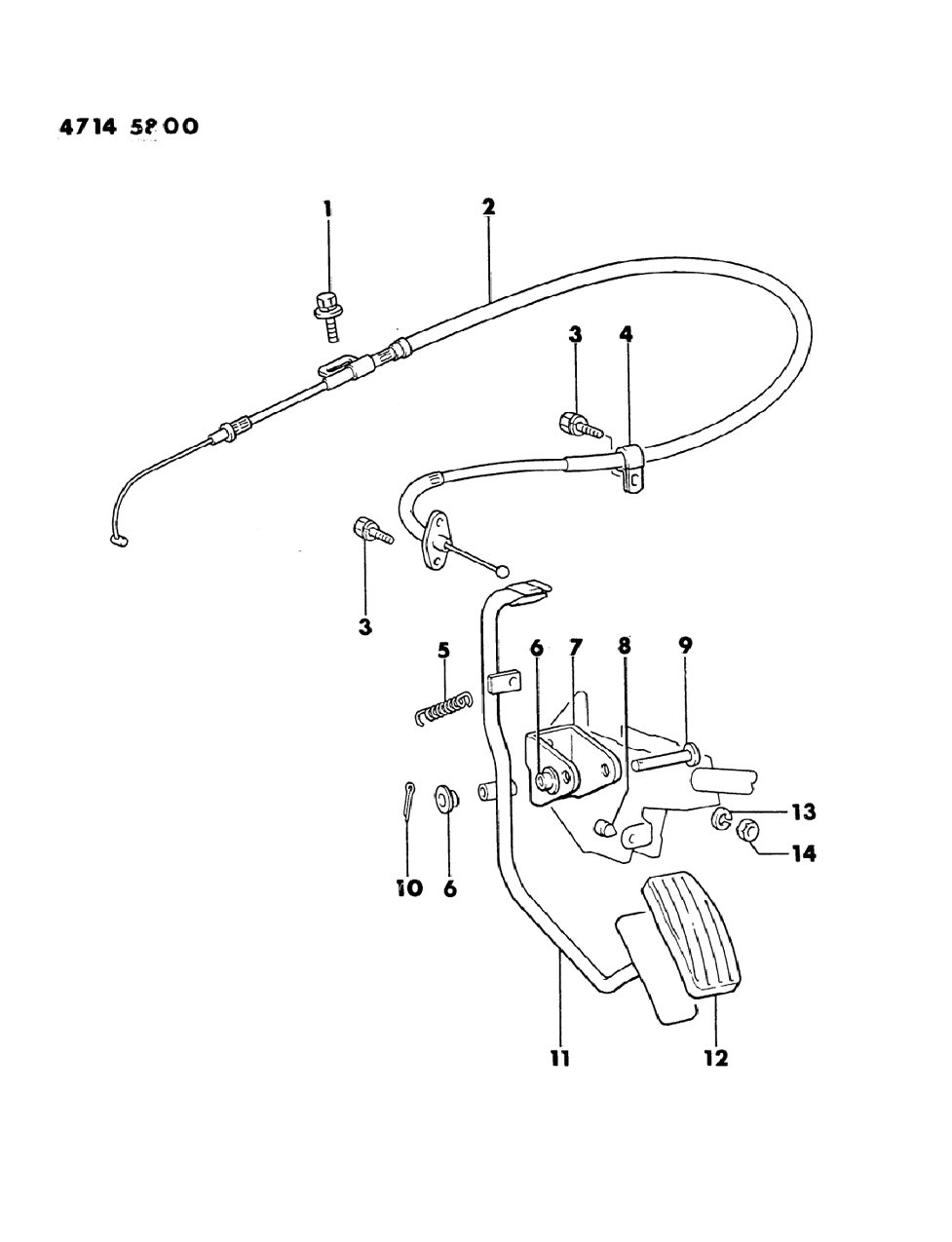 Mopar MB181270 Cable, Accelerator