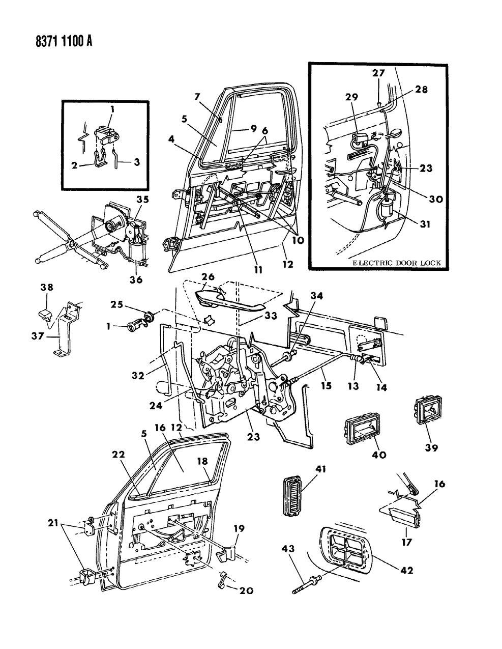 Mopar 4354885 Control, Latch Remote, Right