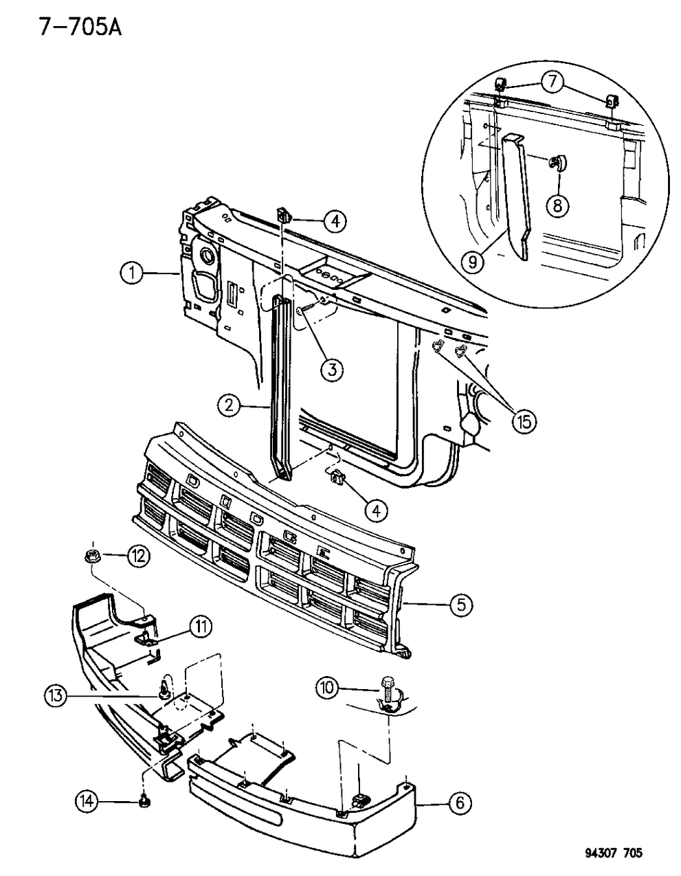 Mopar 55346037 Brace Rad Closure Center P