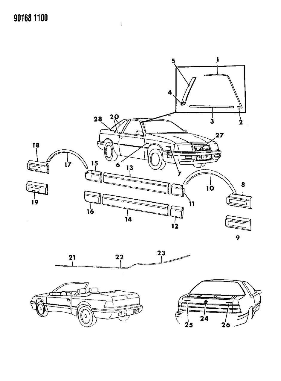 Mopar 4494981 Moulding, Door Belt And Weatherstrip, Bright, Right