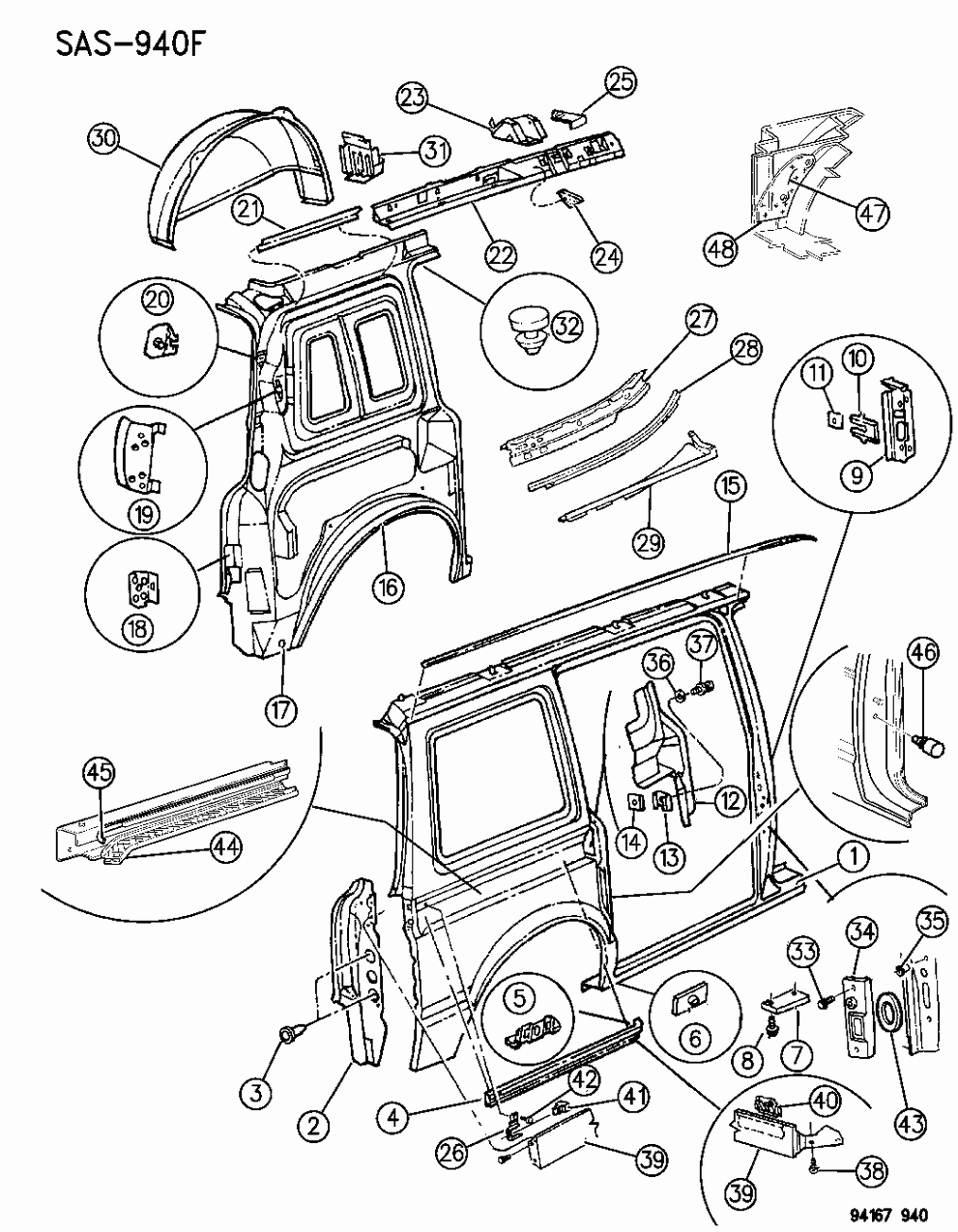 Mopar 4719496 STOP/BUMPER-Sliding Door Center Track