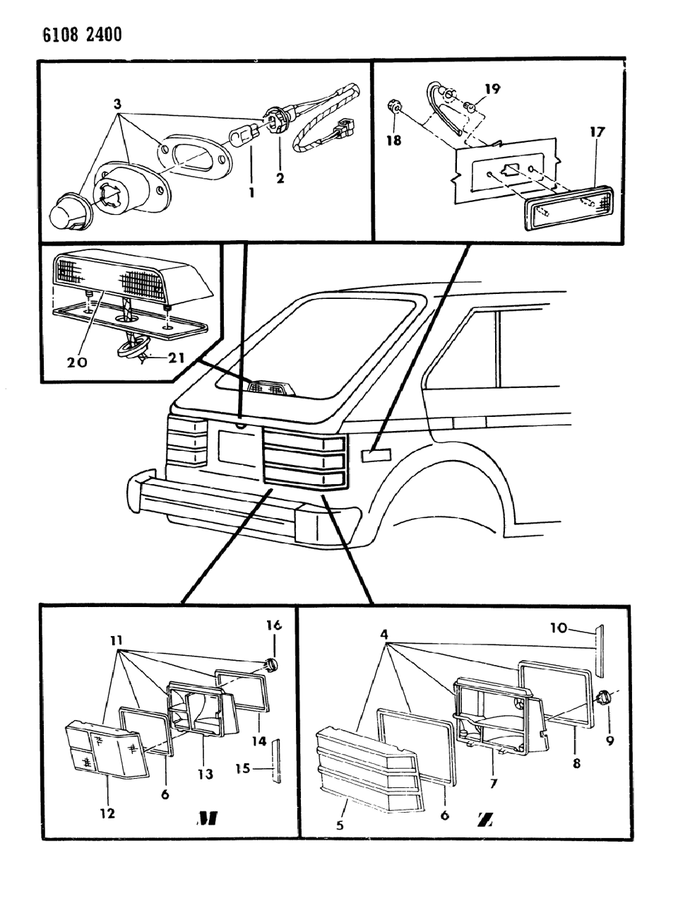 Mopar 5207663 Lens Lift Gate Lower Panel T/SIG