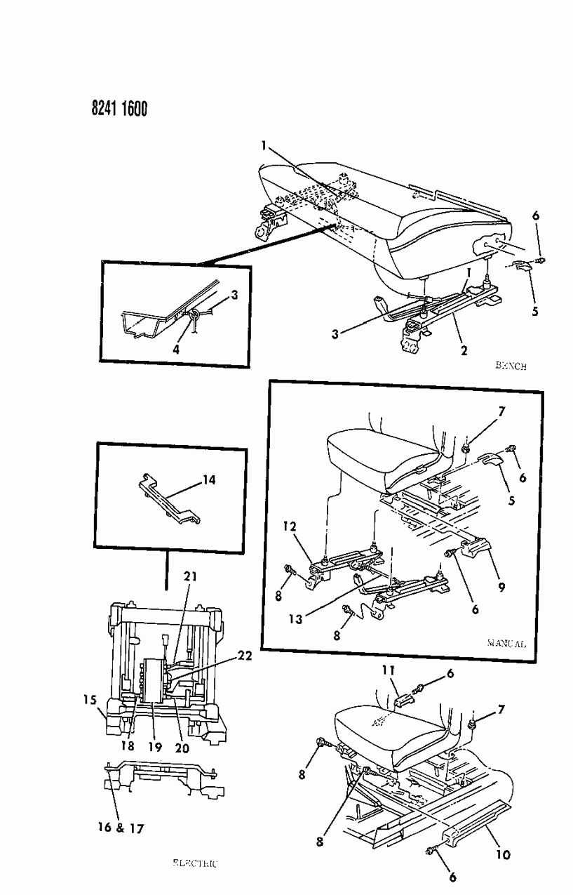 Mopar 4380285 Wiring Front St Adjust Conn