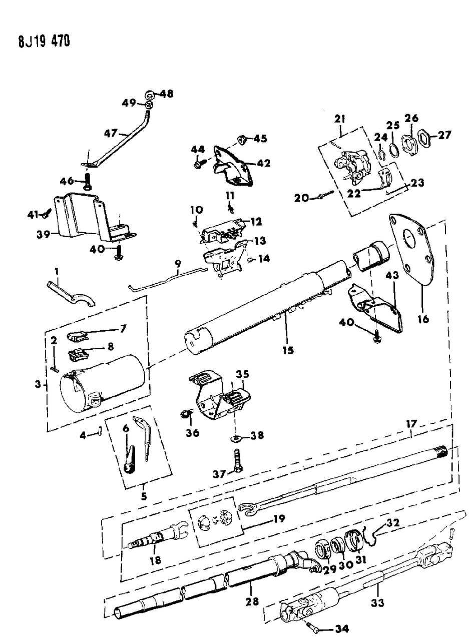 Mopar 52040099 Steering Column Lower Shaft