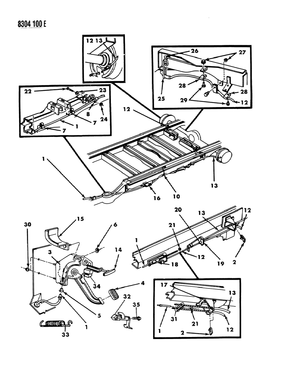 Mopar 4294220 Cable PRAKING Brake Rear Left