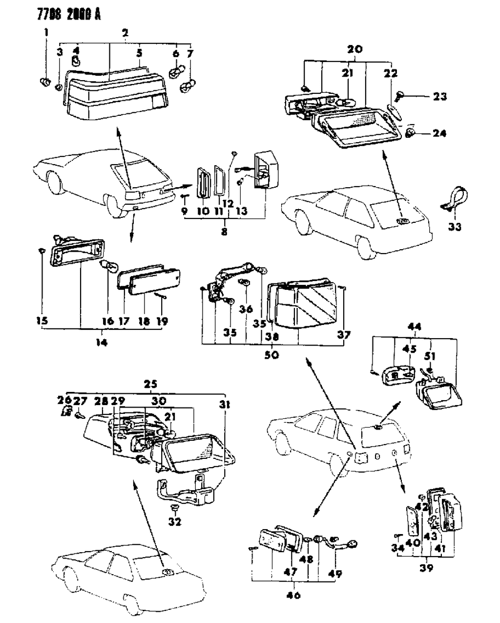 Mopar MB527552 Lamp Kit, Left