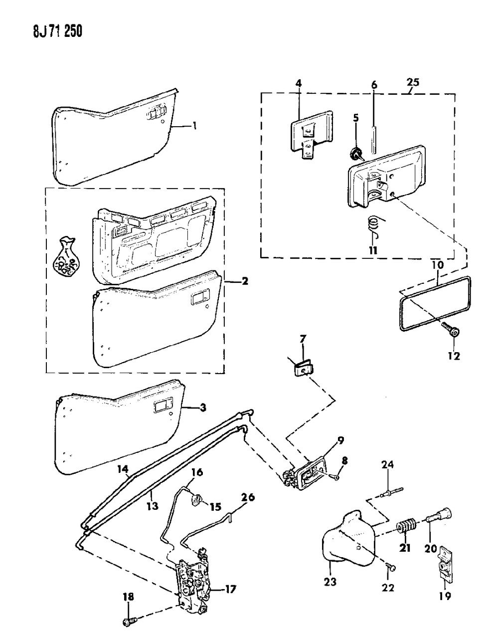 Mopar 55025615 Rod-Key Cylinder To LTCH Outside Rel-LH