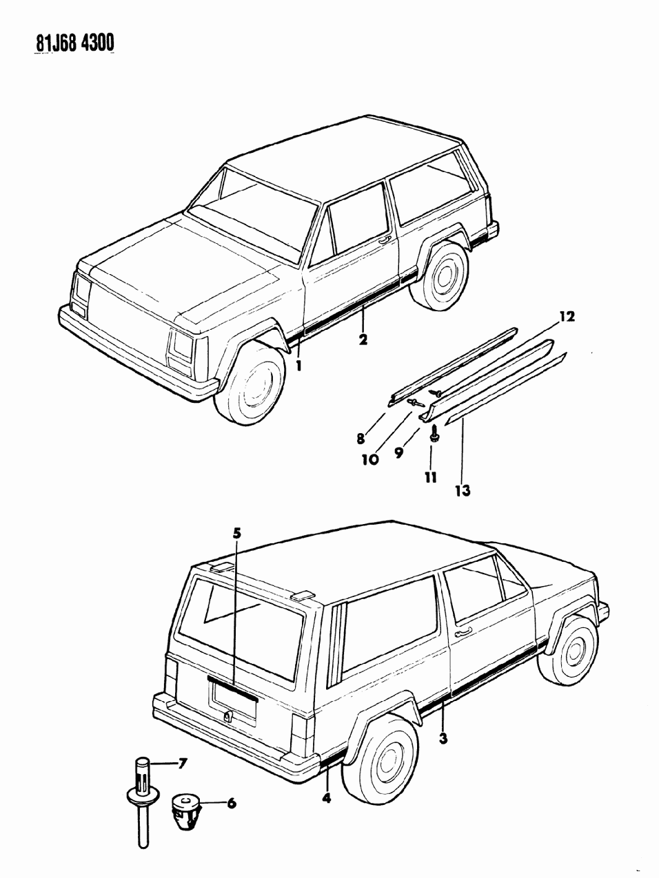 Mopar 55007397 Molding-Door SCUFF (Bright)