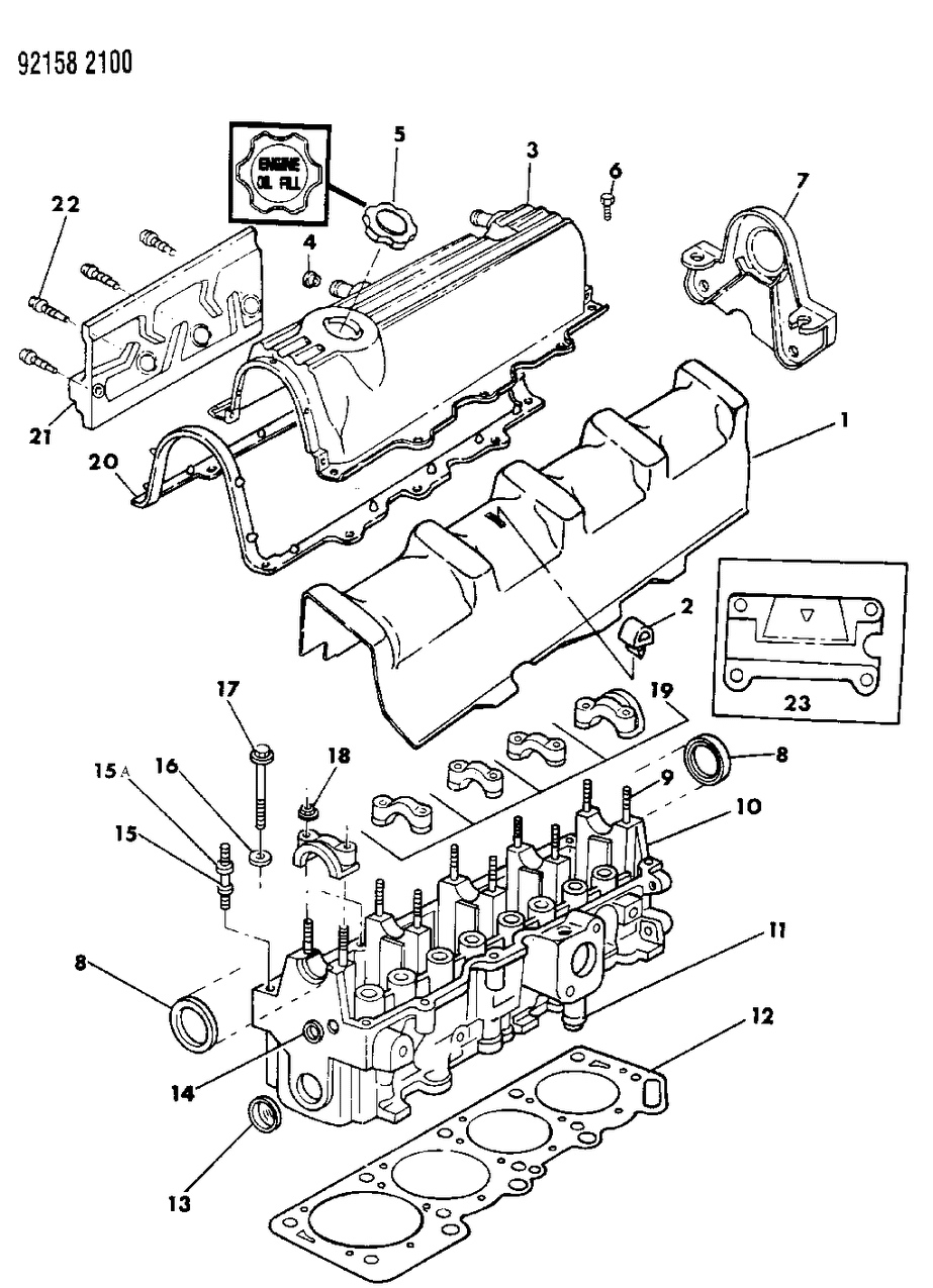 Mopar 4504350 Cover Pkg-Cylinder Head & Oil Separator