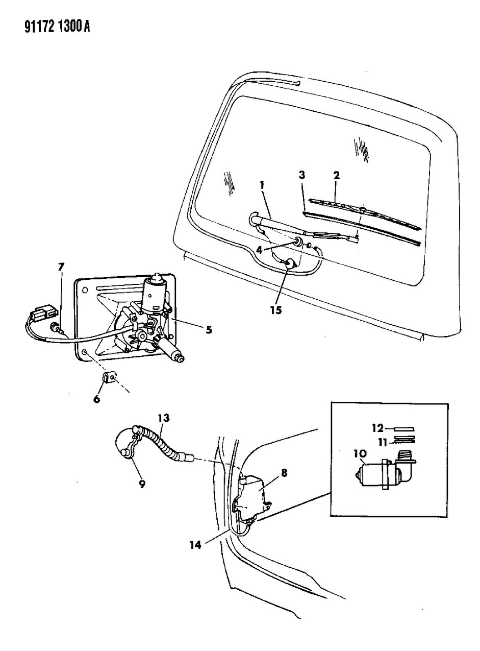 Mopar 4389455 Nozzle Lift Gate WPR Arm