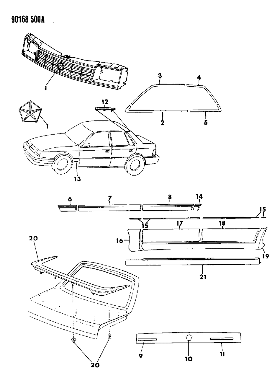 Mopar 4454447 Molding Front Door Outside Belt