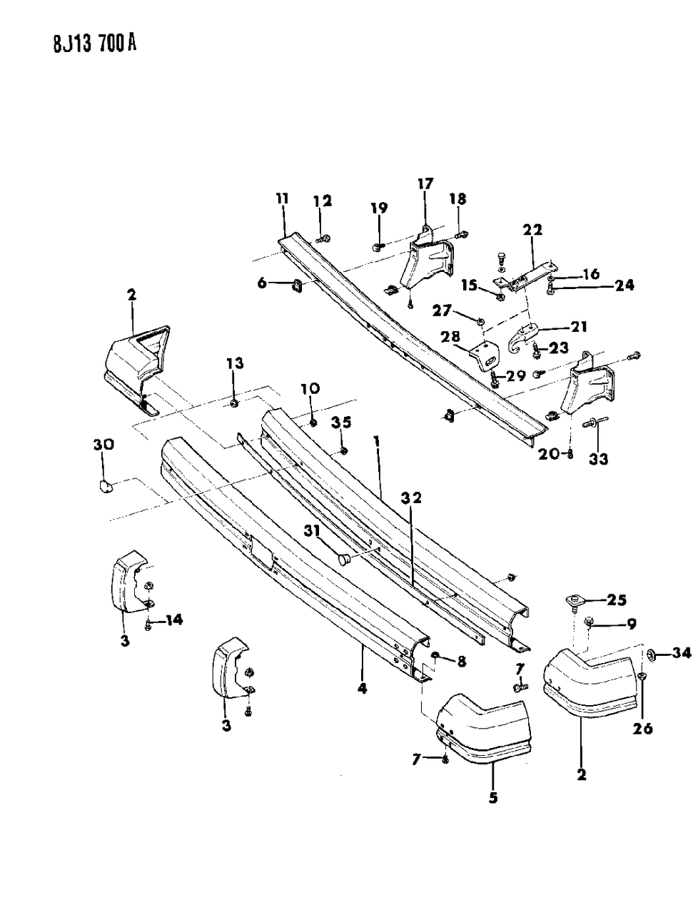 Mopar 52000469 Guard-Rear Bumper (Vertical)