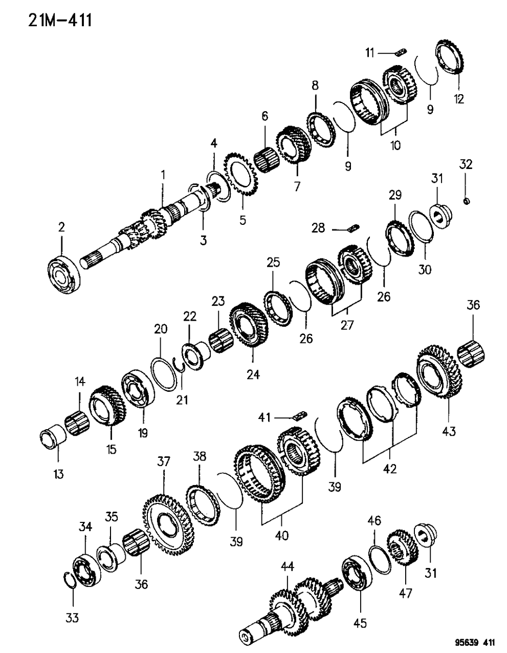 Mopar MD743572 Gear M/T Intermediate SHAF