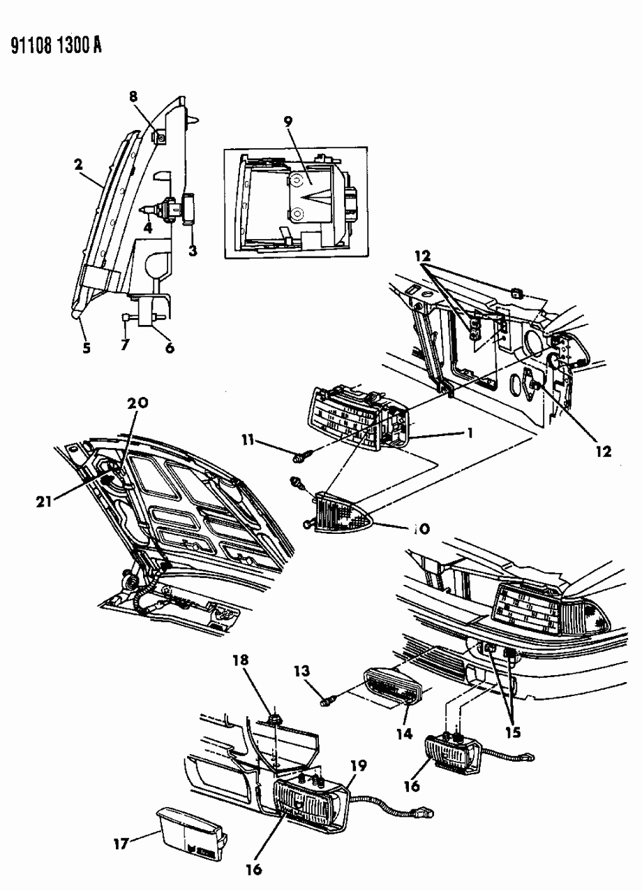 Mopar 4399159 Assembly-Fender S/MKR & Reflex