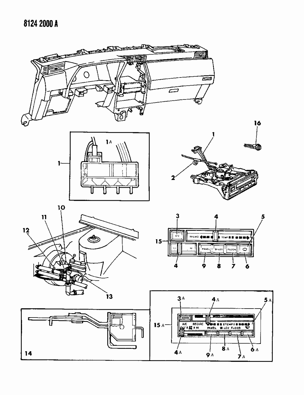 Mopar 3849882 Switch & Lever A/C Cont Lc