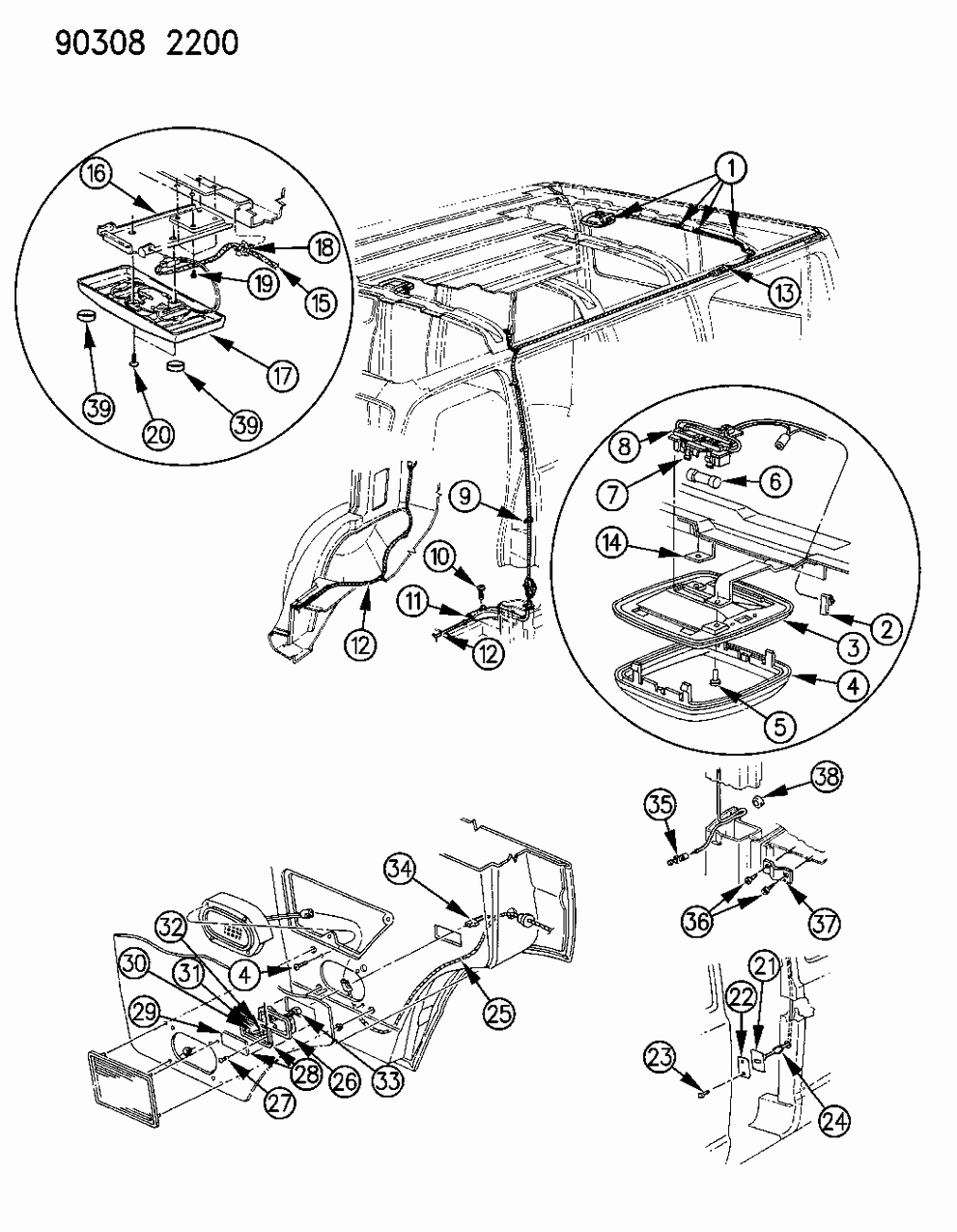 Mopar 2958815 Bracket-Courtesy Lamp Switch