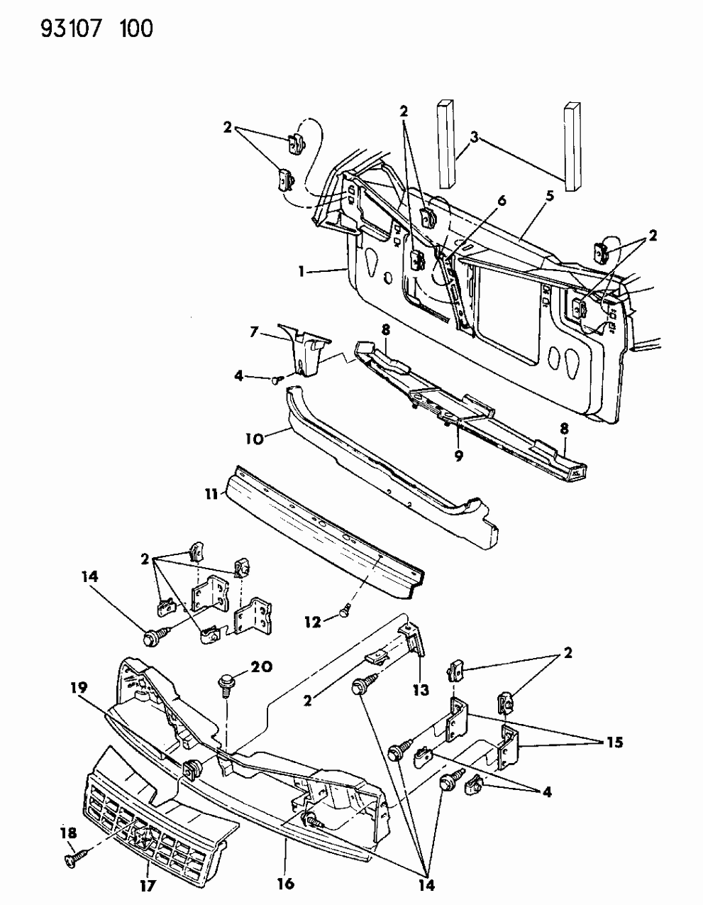 Mopar 5263462 Panel, Radiator Grille Opening