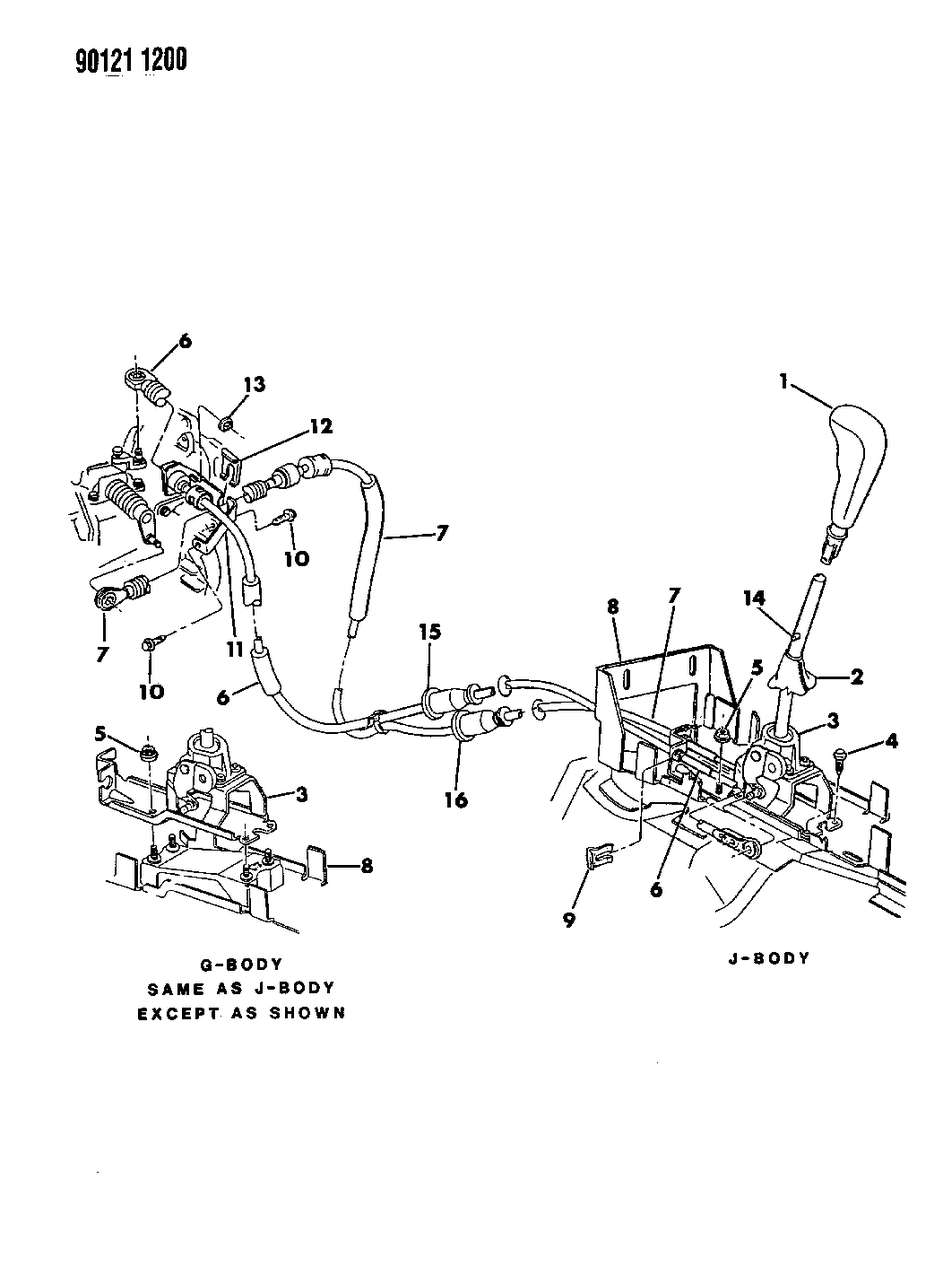 Mopar 4504338 Cable-G/S Cont C/OVER - As PURCH