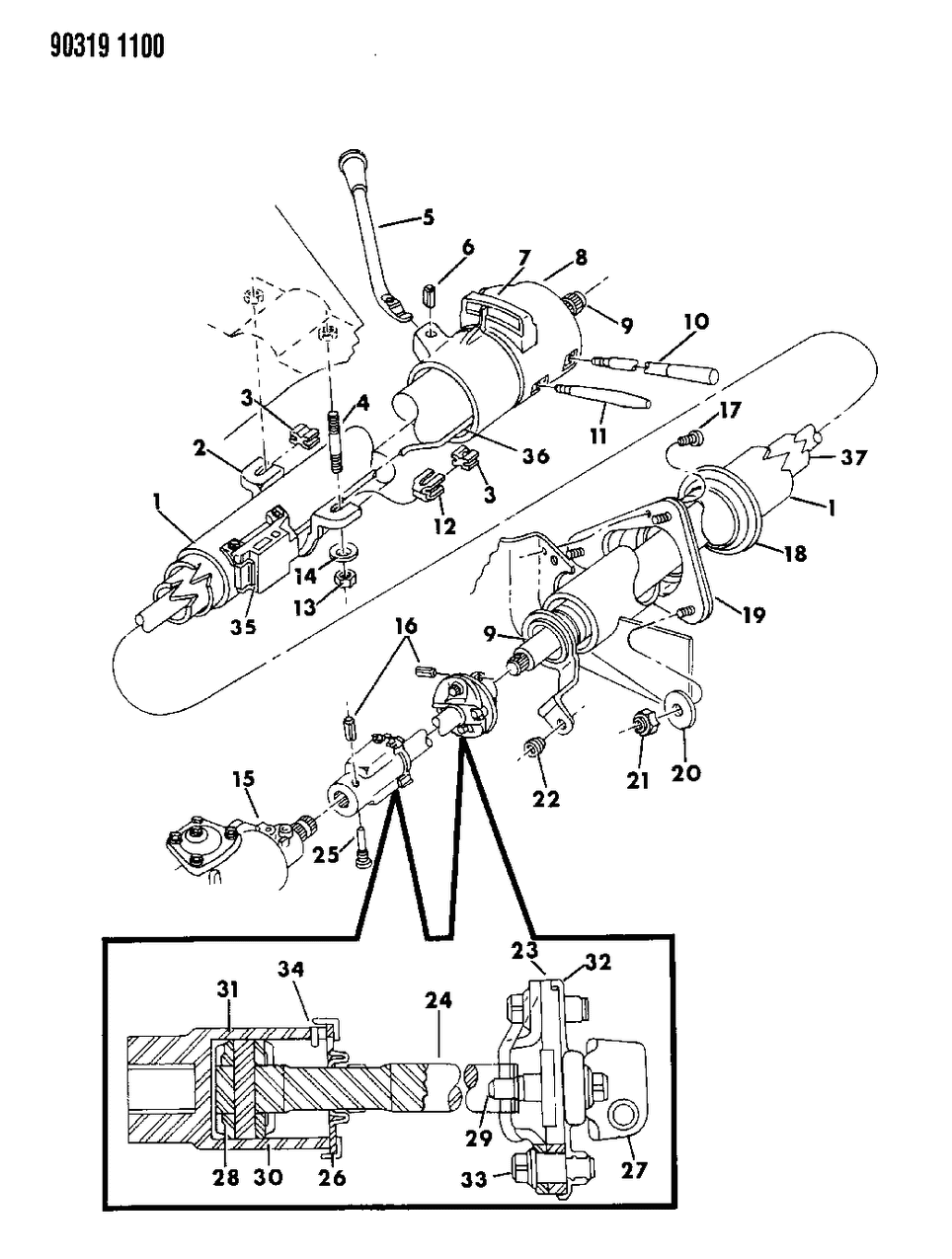 Mopar 6030999 Steering Column Shaft CPLG