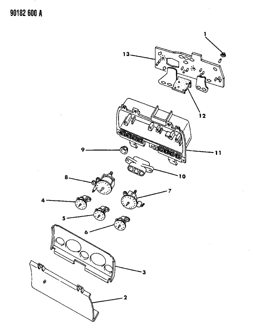 Mopar 4437683 Board Instrument Cluster W/TACH