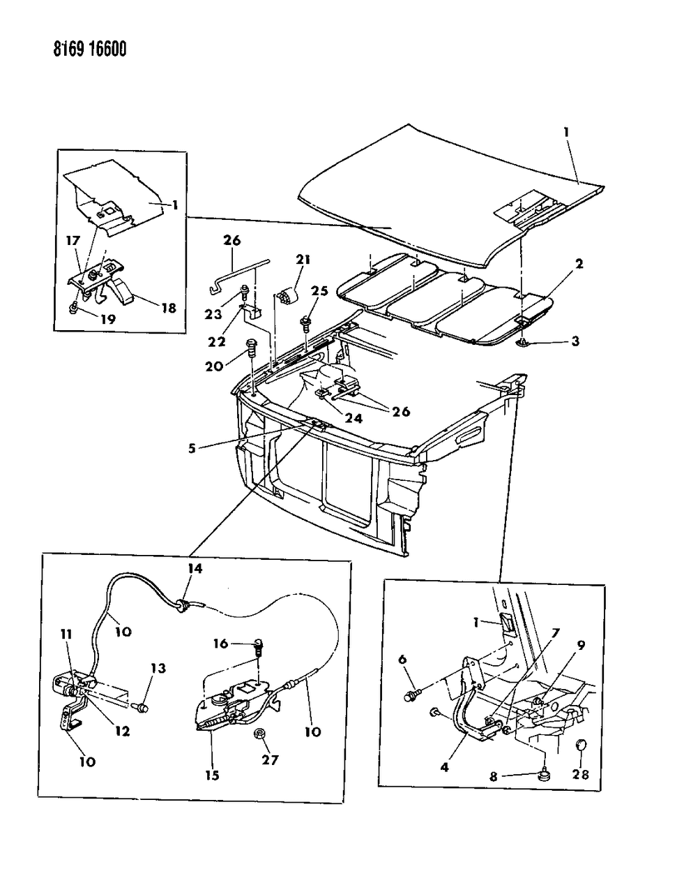 Mopar 4341060 RETAINER-Hood SILENCER