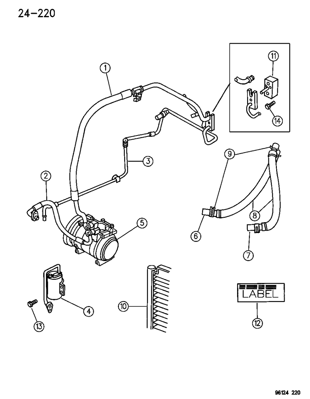 Mopar 4677451 Hose, Heater Core To Pump